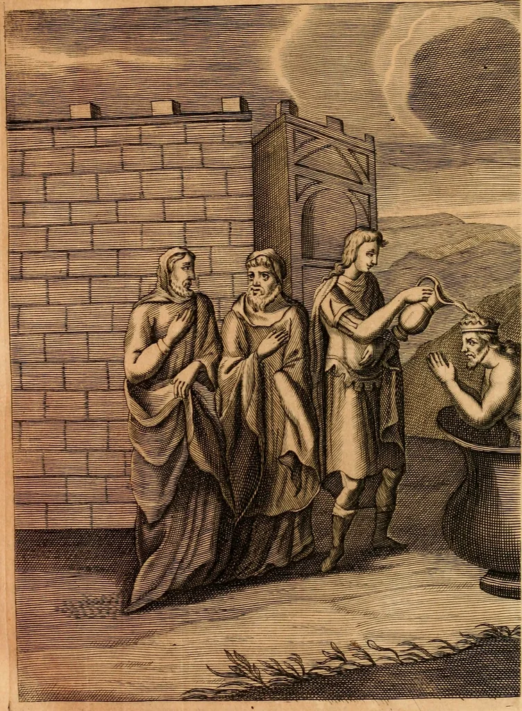 An illustration from Joannis Ciampini Romani, magistri brevium gratiae ... Opera, in tres tomos distributa : acesserunt eiusdem Ciampini opuscula quaedam selectiora : item appendix, seu notae, in quibus nonnulla post eius obitum innovata recensentur : ac demum auctoris vita, nunc primùm ipsius operibus addita, 1747, leaf 46