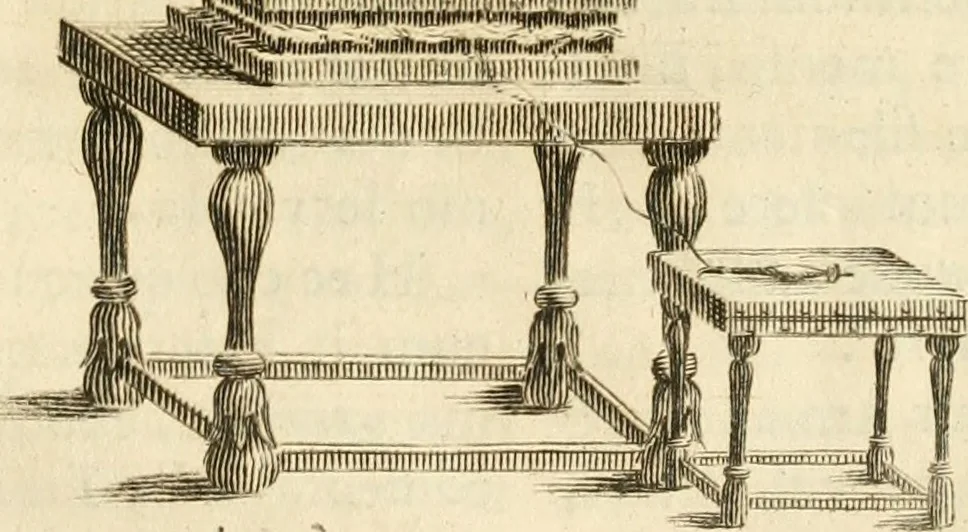 An illustration from Joannis Ciampini Romani, magistri brevium gratiae ... Opera, in tres tomos distributa : acesserunt eiusdem Ciampini opuscula quaedam selectiora : item appendix, seu notae, in quibus nonnulla post eius obitum innovata recensentur : ac demum auctoris vita, nunc primùm ipsius operibus addita, 1747, leaf 642