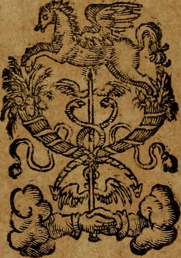 An illustration from Joannis Marianae Hispani, e Societate Jesu, De rege et regis institutione libri III : ad Philippum III Hispaniae regem catholicum. Eiusdem De ponderibus & mensuris liber, 1611, leaf 6