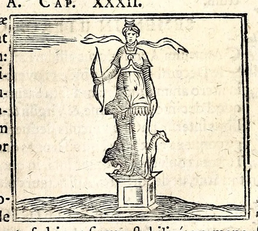 An illustration from Joannis Pierii Valeriani Bellunensis Hieroglyphica, sive, De sacris Aegyptiorum aliarumque gentium literis, commentariorum libri LVIII, duobus aliis ab eruditissimo viro annexis. Accesserunt loco auctarii, Hieroglyphicorum collectanea, ex veteribus & recentioribus auctoribus descripta, & in sex libros ordine alphabetico digesta; item Horapollinis Hieroglyphicorum libri duo ex postrema Davidis Hoeschelii correctione. Praeterea ejusdem Pierii Declamatiuncula pro barbis sacerdotum; De infelicitate literatorum libri duo; denique Antiquitatum Bellunensium sermones quatuor, 1678, leaf 683