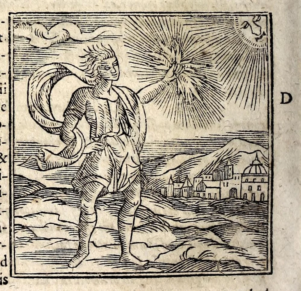 An illustration from Joannis Pierii Valeriani Bellunensis Hieroglyphica, sive, De sacris Aegyptiorum aliarumque gentium literis, commentariorum libri LVIII, duobus aliis ab eruditissimo viro annexis. Accesserunt loco auctarii, Hieroglyphicorum collectanea, ex veteribus & recentioribus auctoribus descripta, & in sex libros ordine alphabetico digesta; item Horapollinis Hieroglyphicorum libri duo ex postrema Davidis Hoeschelii correctione. Praeterea ejusdem Pierii Declamatiuncula pro barbis sacerdotum; De infelicitate literatorum libri duo; denique Antiquitatum Bellunensium sermones quatuor, 1678, leaf 808