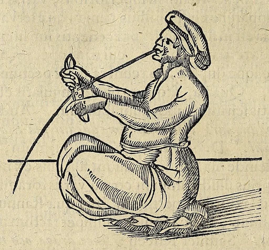 An illustration from Joannis Schefferi Argentoratensis Lapponia, id est, Regionis Lapponum et gentis nova et verissima descriptio : in qua multa de origine, superstitione, sacris magicis, victu, cultu, negotiis Lapponum, item animalium, metallorumque indole, quae in terris eorum proveniunt, hactenus incognita produntur, & eiconibus adjectis cum cura illustrantur, 1673, leaf 288