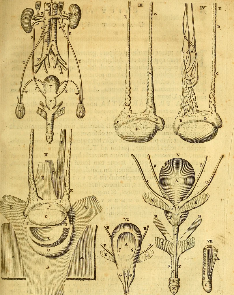 An illustration from Joannis Veslingii, equitus, professoris quondam Patavini, & c., Syntagma anatomicum, commentario atque appendice ex veterum, recentiorum, propriisque, observationibus, 1666, leaf 126