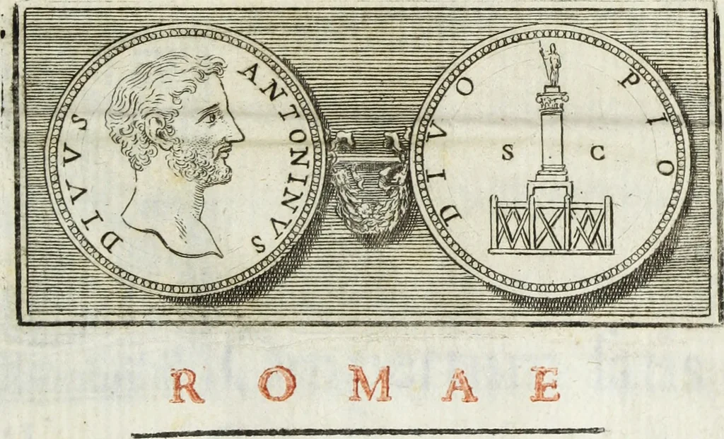 An illustration from Joannis Vignolii Petilianensis De columna Imperatoris Antonini Pii dissertatio, 1705, leaf 4