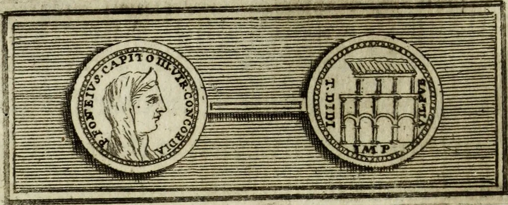 An illustration from Joannis Vignolii Petilianensis De columna Imperatoris Antonini Pii dissertatio, 1705, leaf 49
