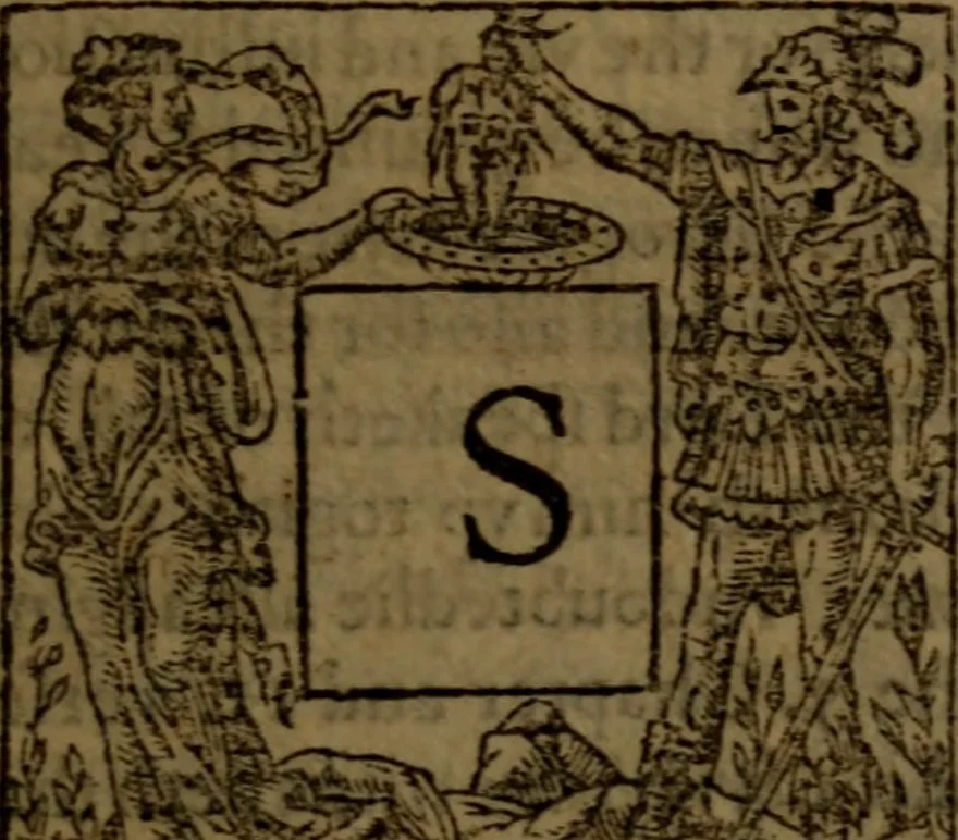 An illustration from Job expounded by Theodore Beza : partly in manner of a commentary, partly in manner of a paraphrase ; faithfully translated out of Latine into English, 1589, leaf 16