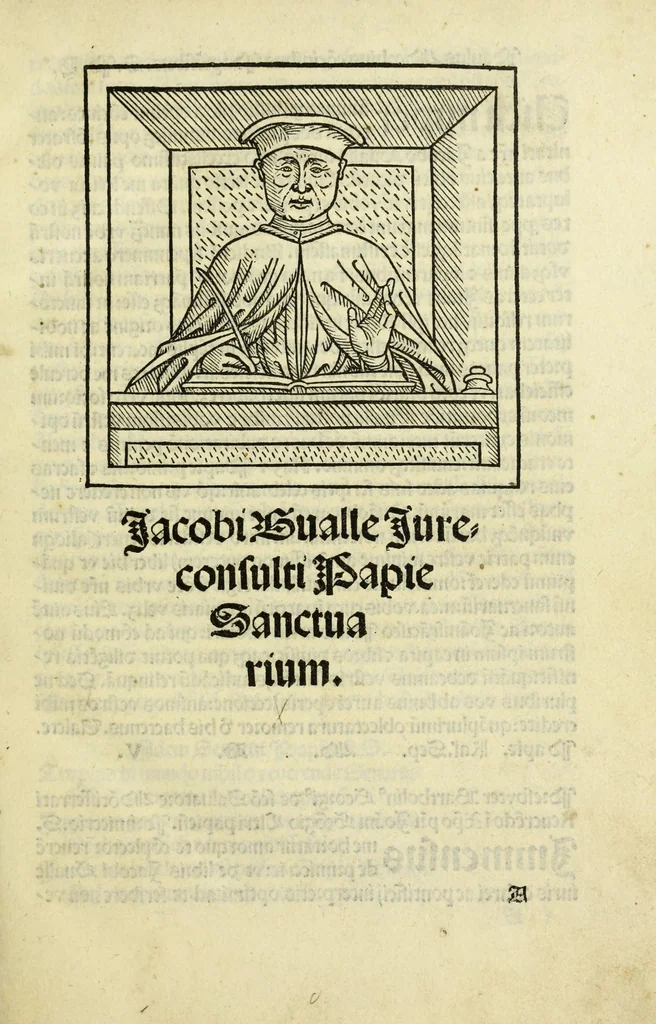 An illustration from Jocobi Gualle jureconsulti Papie sanctuarium, 1505, leaf 7