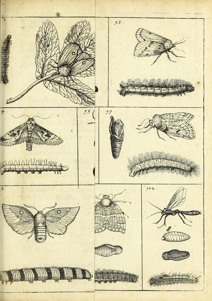 An illustration from Johannes Godartius Of insects, 1682, leaf 161