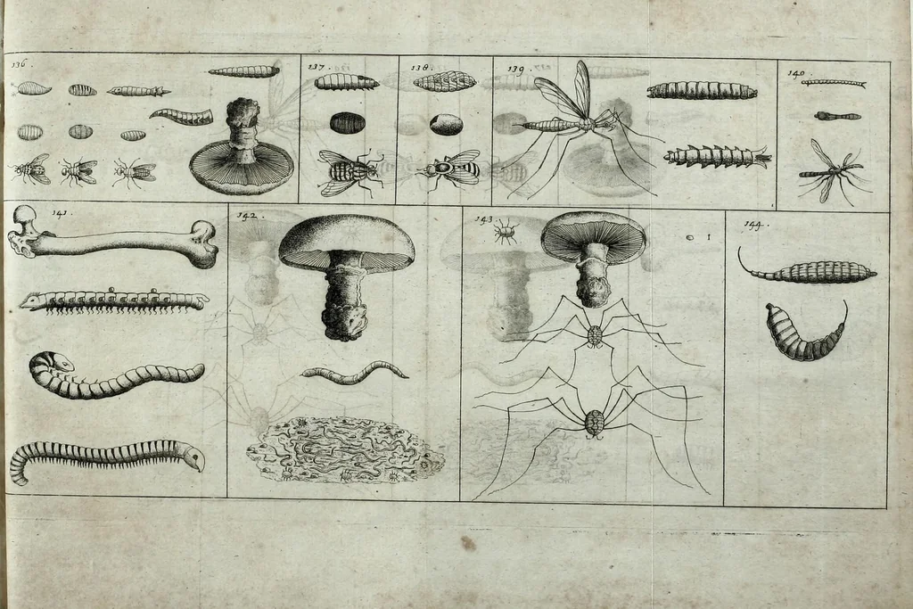 An illustration from Johannes Godartius Of insects, 1682, leaf 231