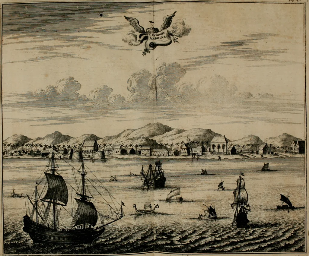An illustration from Johan Nieuhofs Gedenkweerdige Brasiliaense zee- en lant- reize. : Behelzende al het geen op dezelve is voorgevallen. Beneffens een bondige beschrijving van gantsche Neerlants Brasil, zoo van lantschappen, steden, dieren, gewassen, als draghten, zeden en godsdienst der inwoonders: en ��inzonderheit ein wijtloopig verhael der merkwaardigste voorvallen en geschiedenissen, die zich, geduurende zijn negenjarigh verblijf in Brasil, in d'oorlogen en opstant der Portugesen tegen d'onzen, zich sedert het jaer 1640. tot 1649. hebben toegedragen. Door gaens verçiert met verscheide afbeeldingen, na't leven aldaer getekent, 1682, leaf 309