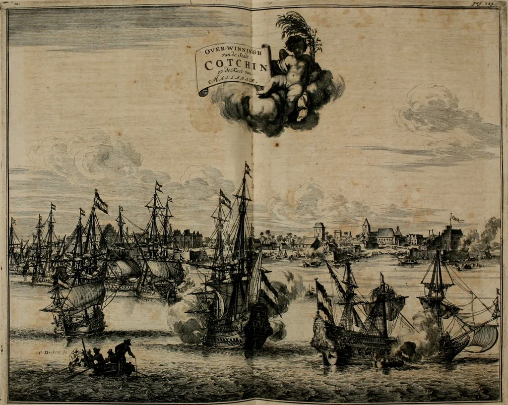 An illustration from Johan Nieuhofs Gedenkweerdige Brasiliaense zee- en lant- reize. : Behelzende al het geen op dezelve is voorgevallen. Beneffens een bondige beschrijving van gantsche Neerlants Brasil, zoo van lantschappen, steden, dieren, gewassen, als draghten, zeden en godsdienst der inwoonders: en ��inzonderheit ein wijtloopig verhael der merkwaardigste voorvallen en geschiedenissen, die zich, geduurende zijn negenjarigh verblijf in Brasil, in d'oorlogen en opstant der Portugesen tegen d'onzen, zich sedert het jaer 1640. tot 1649. hebben toegedragen. Door gaens verçiert met verscheide afbeeldingen, na't leven aldaer getekent, 1682, leaf 419