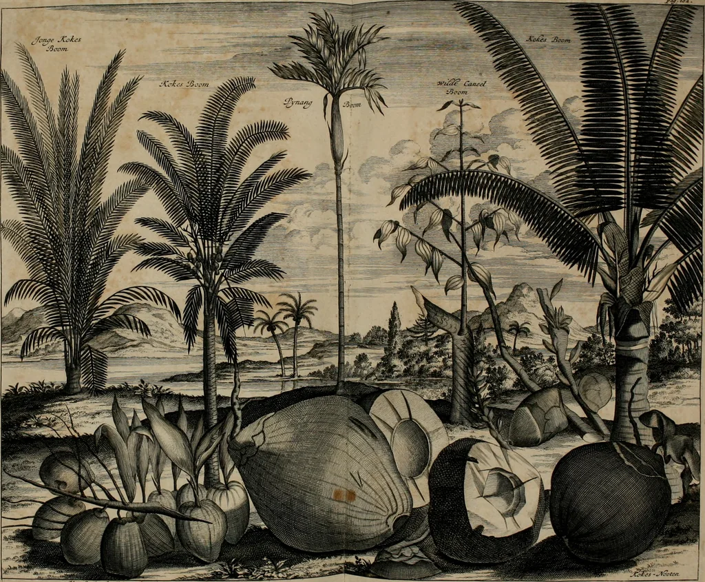 An illustration from Johan Nieuhofs Gedenkweerdige Brasiliaense zee- en lant- reize. : Behelzende al het geen op dezelve is voorgevallen. Beneffens een bondige beschrijving van gantsche Neerlants Brasil, zoo van lantschappen, steden, dieren, gewassen, als draghten, zeden en godsdienst der inwoonders: en ��inzonderheit ein wijtloopig verhael der merkwaardigste voorvallen en geschiedenissen, die zich, geduurende zijn negenjarigh verblijf in Brasil, in d'oorlogen en opstant der Portugesen tegen d'onzen, zich sedert het jaer 1640. tot 1649. hebben toegedragen. Door gaens verçiert met verscheide afbeeldingen, na't leven aldaer getekent, 1682, leaf 459