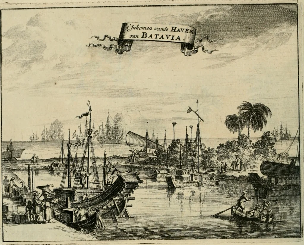 An illustration from Johan Nieuhofs Gedenkweerdige Brasiliaense zee- en lant- reize. : Behelzende al het geen op dezelve is voorgevallen. Beneffens een bondige beschrijving van gantsche Neerlants Brasil, zoo van lantschappen, steden, dieren, gewassen, als draghten, zeden en godsdienst der inwoonders: en ��inzonderheit ein wijtloopig verhael der merkwaardigste voorvallen en geschiedenissen, die zich, geduurende zijn negenjarigh verblijf in Brasil, in d'oorlogen en opstant der Portugesen tegen d'onzen, zich sedert het jaer 1640. tot 1649. hebben toegedragen. Door gaens verçiert met verscheide afbeeldingen, na't leven aldaer getekent, 1682, leaf 503