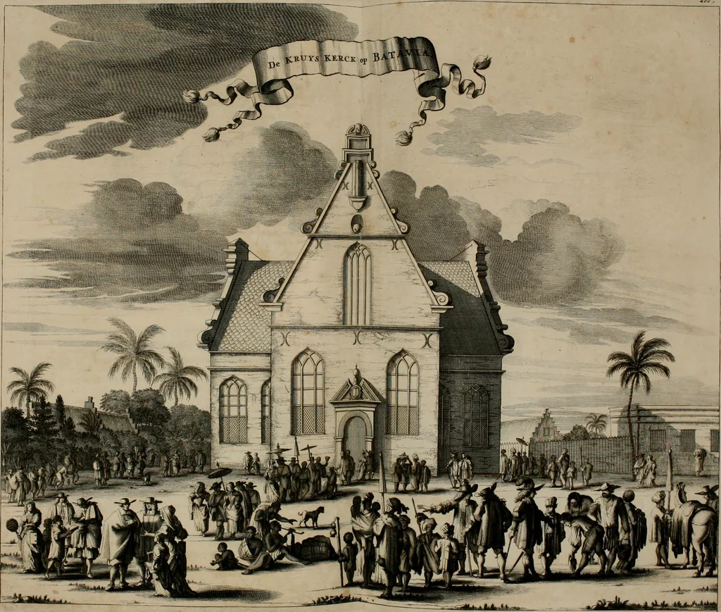An illustration from Johan Nieuhofs Gedenkweerdige Brasiliaense zee- en lant- reize. : Behelzende al het geen op dezelve is voorgevallen. Beneffens een bondige beschrijving van gantsche Neerlants Brasil, zoo van lantschappen, steden, dieren, gewassen, als draghten, zeden en godsdienst der inwoonders: en ��inzonderheit ein wijtloopig verhael der merkwaardigste voorvallen en geschiedenissen, die zich, geduurende zijn negenjarigh verblijf in Brasil, in d'oorlogen en opstant der Portugesen tegen d'onzen, zich sedert het jaer 1640. tot 1649. hebben toegedragen. Door gaens verçiert met verscheide afbeeldingen, na't leven aldaer getekent, 1682, leaf 509