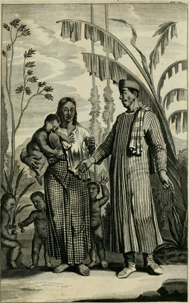 An illustration from Johan Nieuhofs Gedenkweerdige Brasiliaense zee- en lant- reize. : Behelzende al het geen op dezelve is voorgevallen. Beneffens een bondige beschrijving van gantsche Neerlants Brasil, zoo van lantschappen, steden, dieren, gewassen, als draghten, zeden en godsdienst der inwoonders: en ��inzonderheit ein wijtloopig verhael der merkwaardigste voorvallen en geschiedenissen, die zich, geduurende zijn negenjarigh verblijf in Brasil, in d'oorlogen en opstant der Portugesen tegen d'onzen, zich sedert het jaer 1640. tot 1649. hebben toegedragen. Door gaens verçiert met verscheide afbeeldingen, na't leven aldaer getekent, 1682, leaf 534