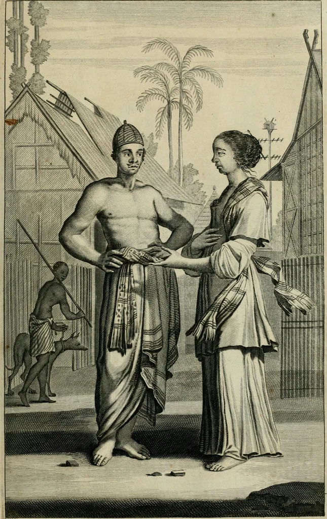 An illustration from Johan Nieuhofs Gedenkweerdige Brasiliaense zee- en lant- reize. : Behelzende al het geen op dezelve is voorgevallen. Beneffens een bondige beschrijving van gantsche Neerlants Brasil, zoo van lantschappen, steden, dieren, gewassen, als draghten, zeden en godsdienst der inwoonders: en ��inzonderheit ein wijtloopig verhael der merkwaardigste voorvallen en geschiedenissen, die zich, geduurende zijn negenjarigh verblijf in Brasil, in d'oorlogen en opstant der Portugesen tegen d'onzen, zich sedert het jaer 1640. tot 1649. hebben toegedragen. Door gaens verçiert met verscheide afbeeldingen, na't leven aldaer getekent, 1682, leaf 546
