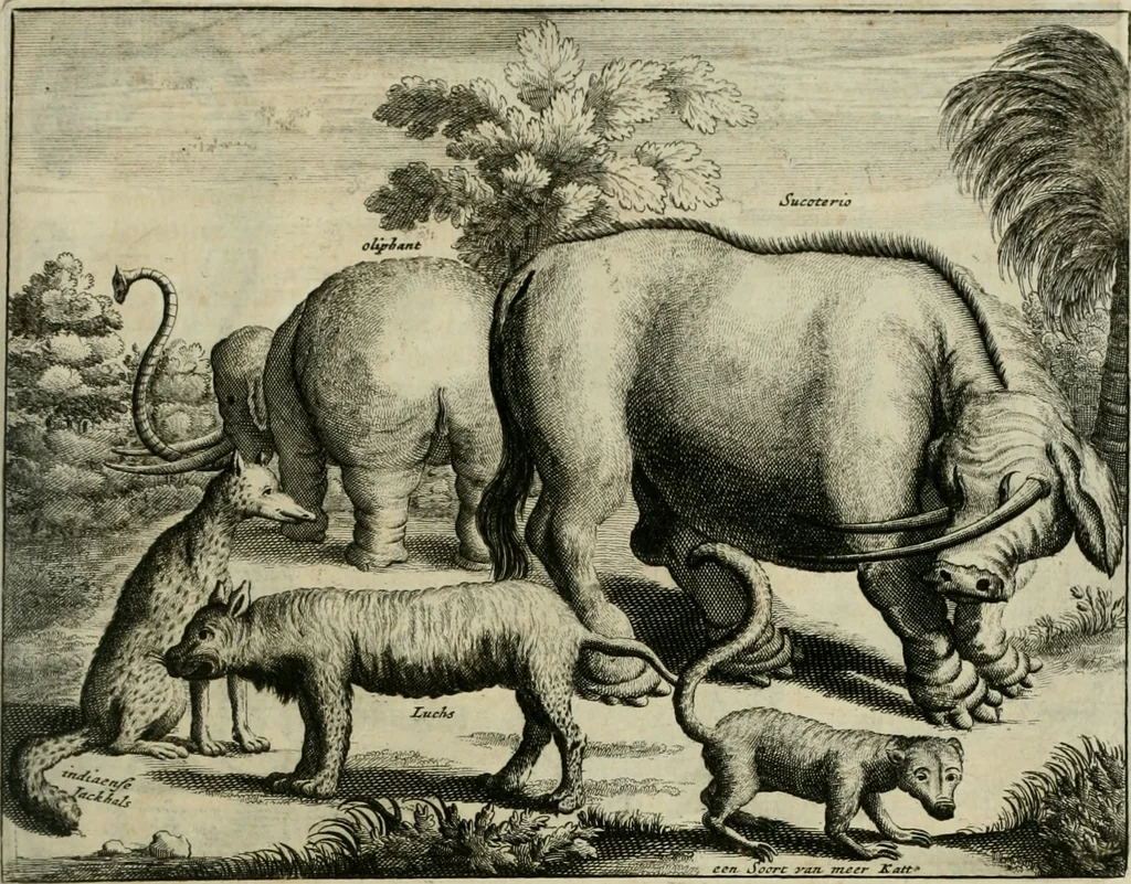 An illustration from Johan Nieuhofs Gedenkweerdige Brasiliaense zee- en lant- reize. : Behelzende al het geen op dezelve is voorgevallen. Beneffens een bondige beschrijving van gantsche Neerlants Brasil, zoo van lantschappen, steden, dieren, gewassen, als draghten, zeden en godsdienst der inwoonders: en ��inzonderheit ein wijtloopig verhael der merkwaardigste voorvallen en geschiedenissen, die zich, geduurende zijn negenjarigh verblijf in Brasil, in d'oorlogen en opstant der Portugesen tegen d'onzen, zich sedert het jaer 1640. tot 1649. hebben toegedragen. Door gaens verçiert met verscheide afbeeldingen, na't leven aldaer getekent, 1682, leaf 650