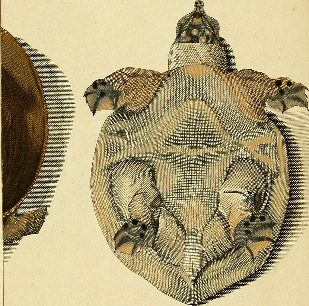 An illustration from Johannis Alberti Schlosser medicinae doctoris ... Epistola ad virum expertissimum, peritissimumque Ferdinandum Dejean ... De lacerta Amboinensi .., 1768, leaf 150