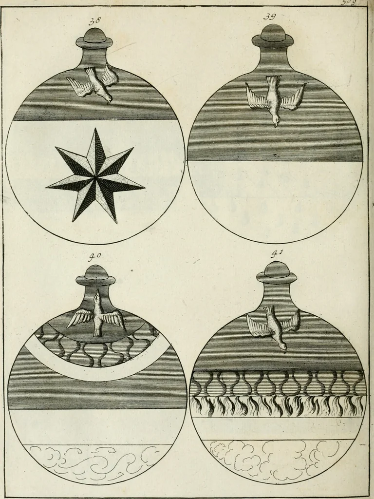 An illustration from Johannis Conradi Barchusen Elementa chemiae, quibius subjuncta est, Confectura lapidis philosophici, imaginibus repraesentata, 1718, leaf 557