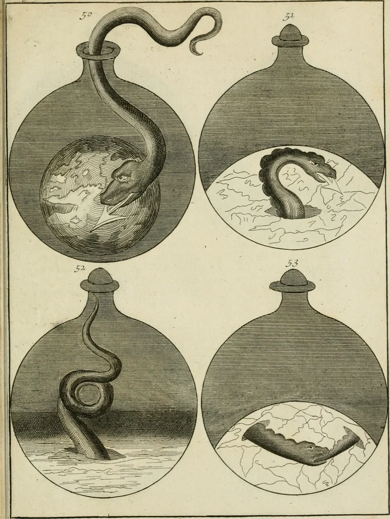 An illustration from Johannis Conradi Barchusen Elementa chemiae, quibius subjuncta est, Confectura lapidis philosophici, imaginibus repraesentata, 1718, leaf 566