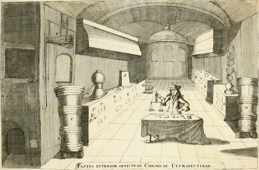 An illustration from Johannis Conradi Barchusen Elementa chemiae, quibius subjuncta est, Confectura lapidis philosophici, imaginibus repraesentata, 1718, leaf 76