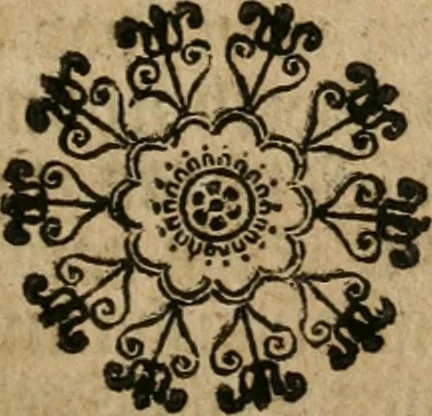 An illustration from Johannis Kunckelii, churfürstl. Brandenb. würcklich bestallt-geheimden Cammer-Dieners, Ars vitraria experimentalis, oder, Vollkommene Glasmacher-Kunst : lehrende, als in einem ... commentario über die ... sieben Bücher P. Anthonii Neri von Florenz, und denen ... Anmerckungen Christophori Merretti ... (so aus den Ital. und Latein. beyde mit Fleiss ins Hochdeutsche übersetzt) die allerkurtz bundigsten Manieren, das reineste Chrystall-Glas, alle gefärbte oder tingirte Gläser, künstliche Edelstein oder Flüsse ... zu machen ... : sampt einem II. Haupt-Thiel, so in drey unterschiedenen Bücher und mehr als 200 Experimenten bestehet, darinnen vom Glasmahlen, Vergulden und Brennen ... Türckisch Pappier, [et]c. ... und viel andere ungemeine Sachen zu machen, gelehret werden : mit einem Anhange von denen Perlen und fast allen natürlichen Edelsteinen .., 1679, leaf 388