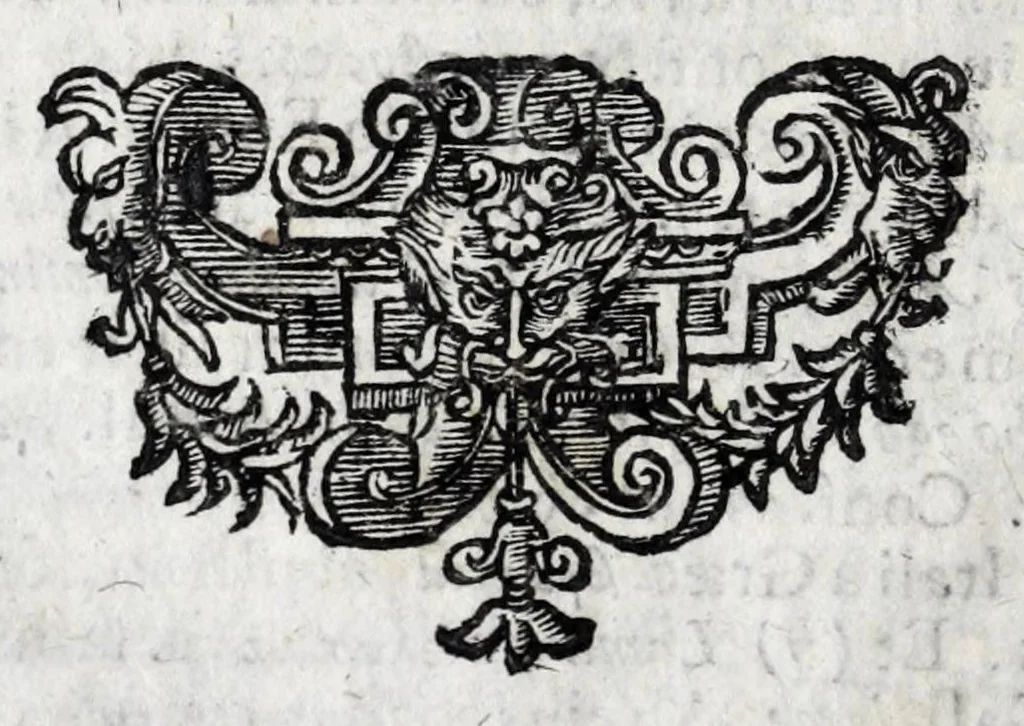 An illustration from Johannis Petri Erici in ejusdem Principio philologico promissa Anthrōpoglōttogonia, sive, Humanae linguae genesis partis primae, tomus primus : ubi de particulis quibusdam, & imprimis de pronominibus tam Graecis, quàm Hebraicis & Latinis : nec non iis, quae his accidunt, agitur : tum diversorum etiam idiomatum glossemata non pauca, quae indagatorem hactenus desiderarunt, evidenti etymologiâ resolvuntur & dilucidantur, 1697, leaf 134