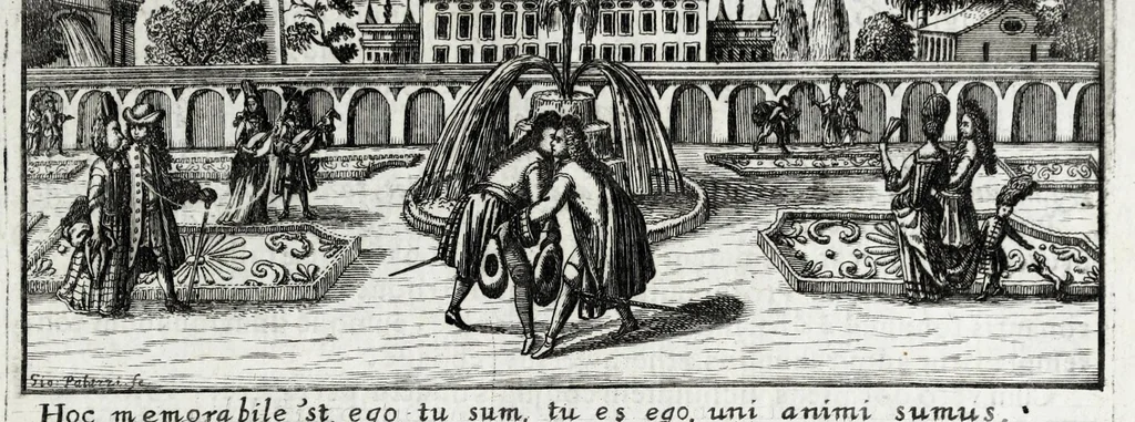 An illustration from Johannis Petri Erici in ejusdem Principio philologico promissa Anthrōpoglōttogonia, sive, Humanae linguae genesis partis primae, tomus primus : ubi de particulis quibusdam, & imprimis de pronominibus tam Graecis, quàm Hebraicis & Latinis : nec non iis, quae his accidunt, agitur : tum diversorum etiam idiomatum glossemata non pauca, quae indagatorem hactenus desiderarunt, evidenti etymologiâ resolvuntur & dilucidantur, 1697, leaf 25