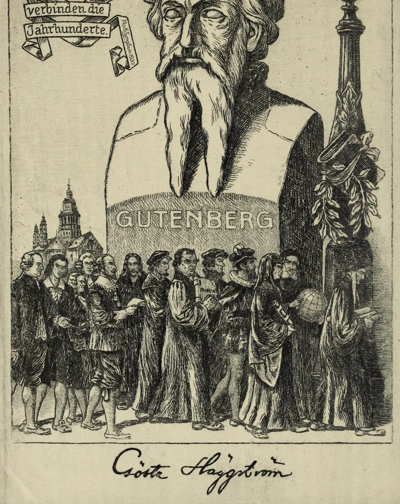 An illustration from Johannis Petri Erici in ejusdem Principio philologico promissa Anthrōpoglōttogonia, sive, Humanae linguae genesis partis primae, tomus primus : ubi de particulis quibusdam, & imprimis de pronominibus tam Graecis, quàm Hebraicis & Latinis : nec non iis, quae his accidunt, agitur : tum diversorum etiam idiomatum glossemata non pauca, quae indagatorem hactenus desiderarunt, evidenti etymologiâ resolvuntur & dilucidantur, 1697, leaf 4