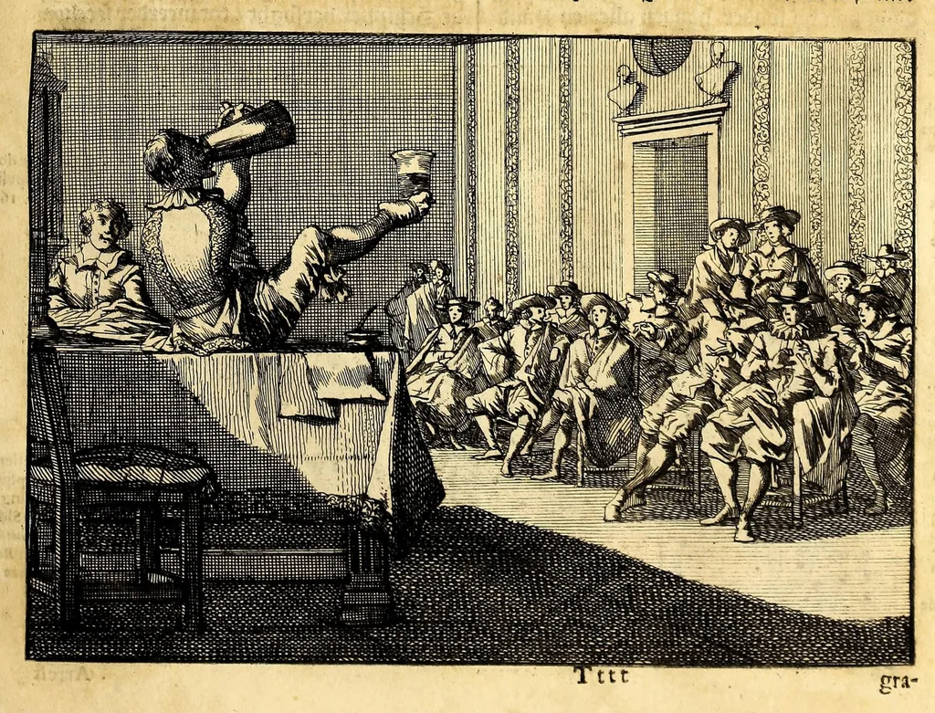 An illustration from Joh[ann] Lodew[ijck] Gottfrieds Historische kronyck; : vervattende een nauwkeurige en volkomene beschrijvingh der aldergedenck waerdigste geschiedenissen des weerelds, van den aenvangh der Scheppingh tot op't jaer Christi 1576. In een nette ordre gebragt na de verdeelingh der vier monarchien, en de bondighste jaer-rekeningh. Op nieuws vertaeld na den derden vermeerderden druck, met byvoegingh van de Historie der Reformatie in Duytschland: en een volkoomen bladwijser aller voornaemste saecken,, 1698, leaf 717
