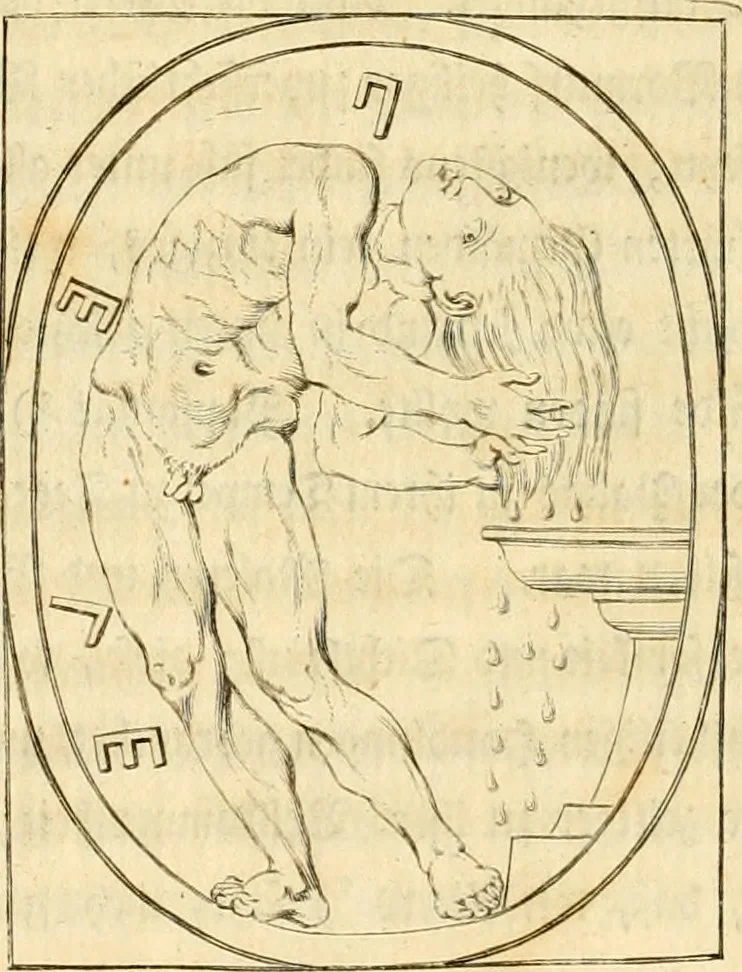 An illustration from Johann Winckelmanns, präsidentens der Alterthümer zu Rom ... Geschichte der Kunst des Alterthums, 1764, leaf 195