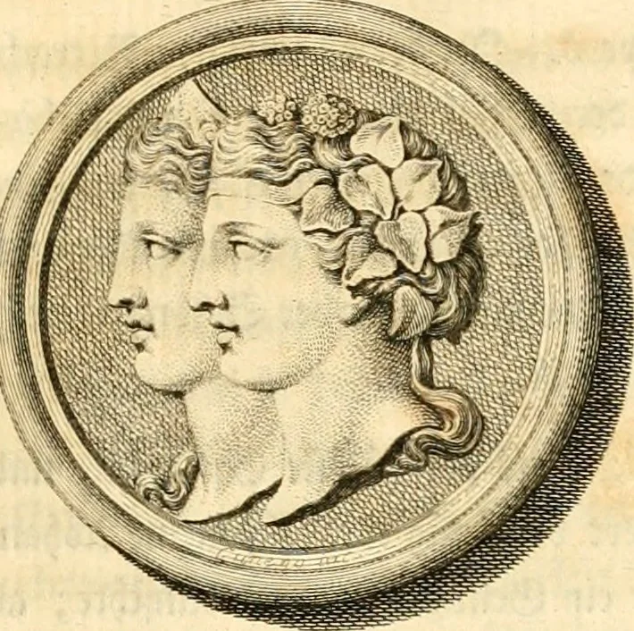 An illustration from Johann Winckelmanns, präsidentens der Alterthümer zu Rom ... Geschichte der Kunst des Alterthums, 1764, leaf 196