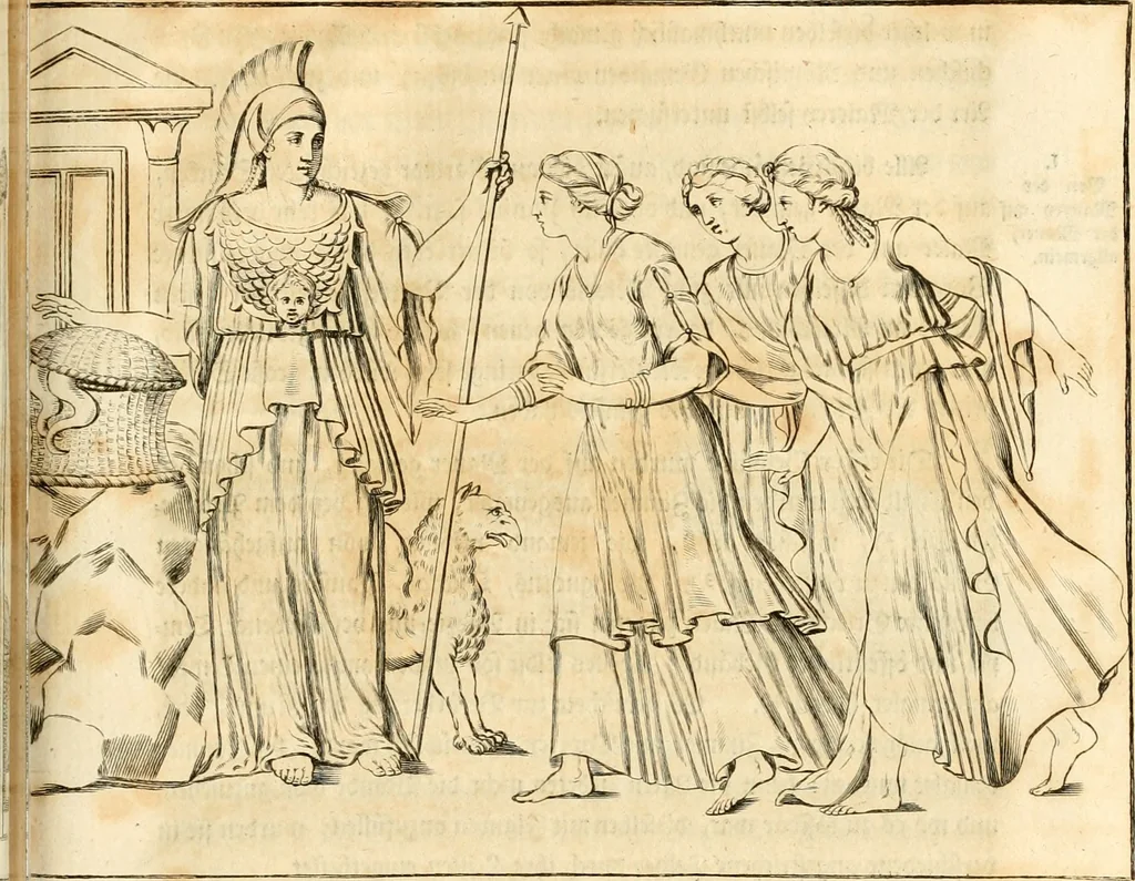 An illustration from Johann Winckelmanns, präsidentens der Alterthümer zu Rom ... Geschichte der Kunst des Alterthums, 1764, leaf 318
