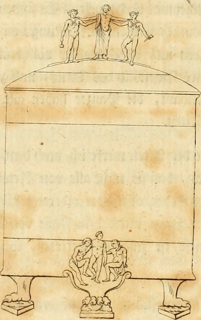 An illustration from Johann Winckelmanns, präsidentens der Alterthümer zu Rom ... Geschichte der Kunst des Alterthums, 1764, leaf 367