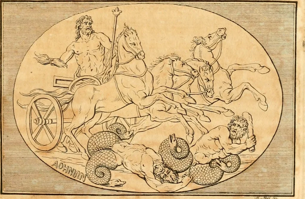 An illustration from Johann Winckelmanns, präsidentens der Alterthümer zu Rom ... Geschichte der Kunst des Alterthums, 1764, leaf 368