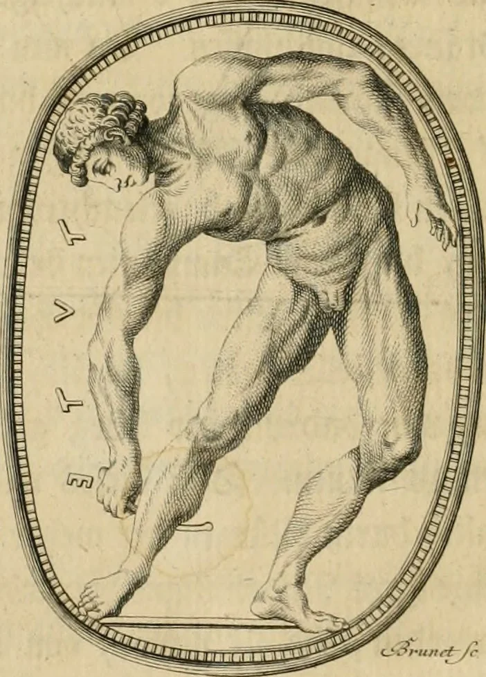 An illustration from Johann Winkelmanns Geschichte der Kunst des Alterthums, 1776, leaf 275