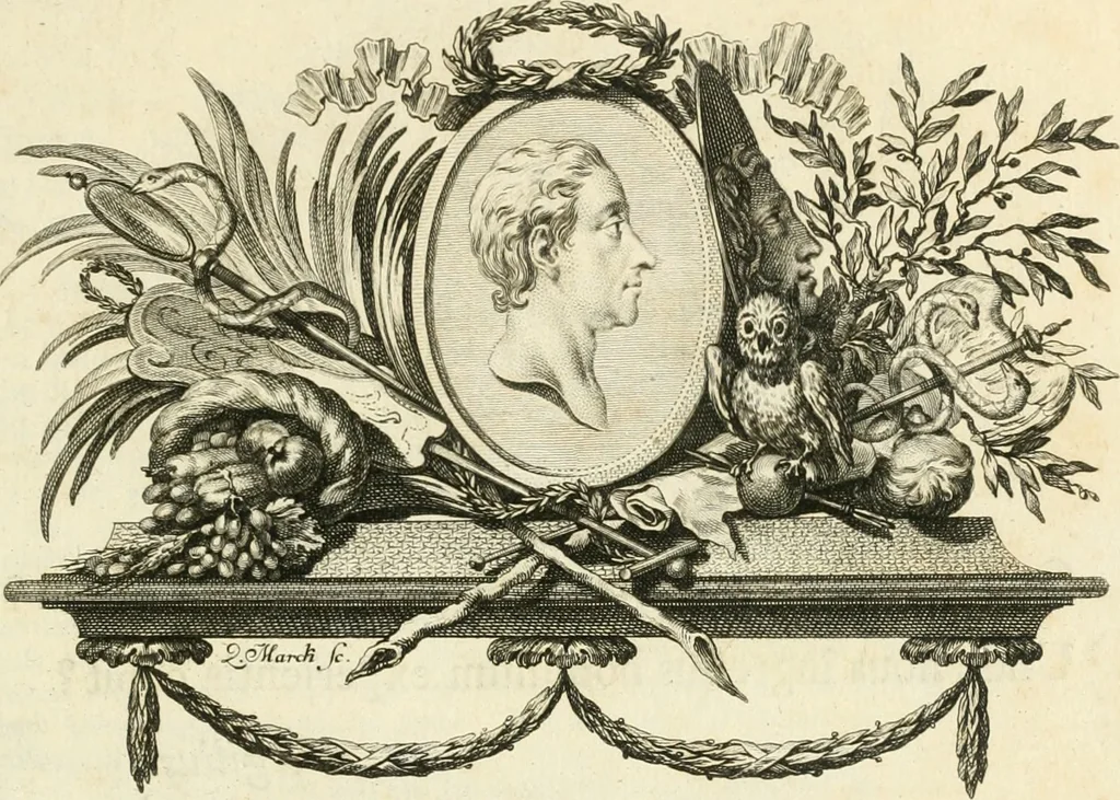 An illustration from Johann Winkelmanns Geschichte der Kunst des Alterthums, 1776, leaf 6