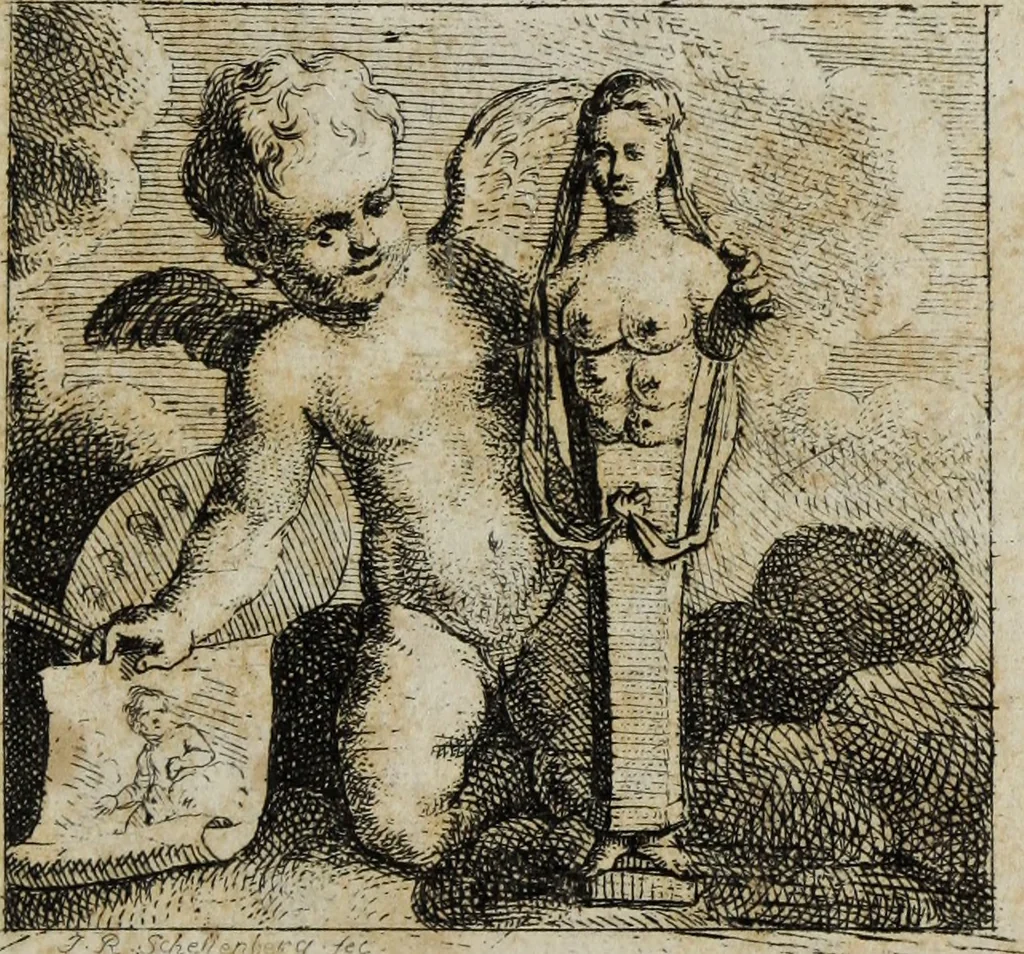 An illustration from Joh. Caspar Füesslins Geschichte der besten Künstler in der Schweitz : nebst ihren Bildnissen, 1769, leaf 316