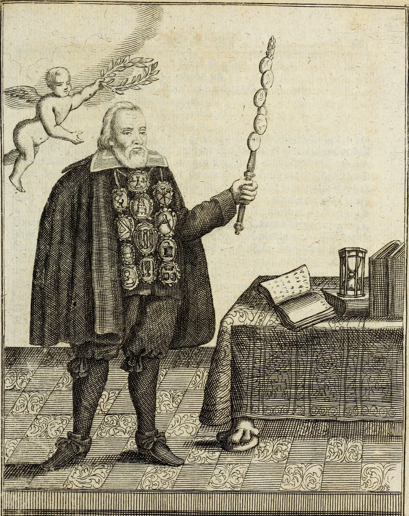 An illustration from Joh. Christophori Wagenseilii De Sacri rom. imperii libera Civitate noribergensi commentatio. Accedit, De Germaniæ, phonascorvm, Von der meister-singer, 1697, leaf 616