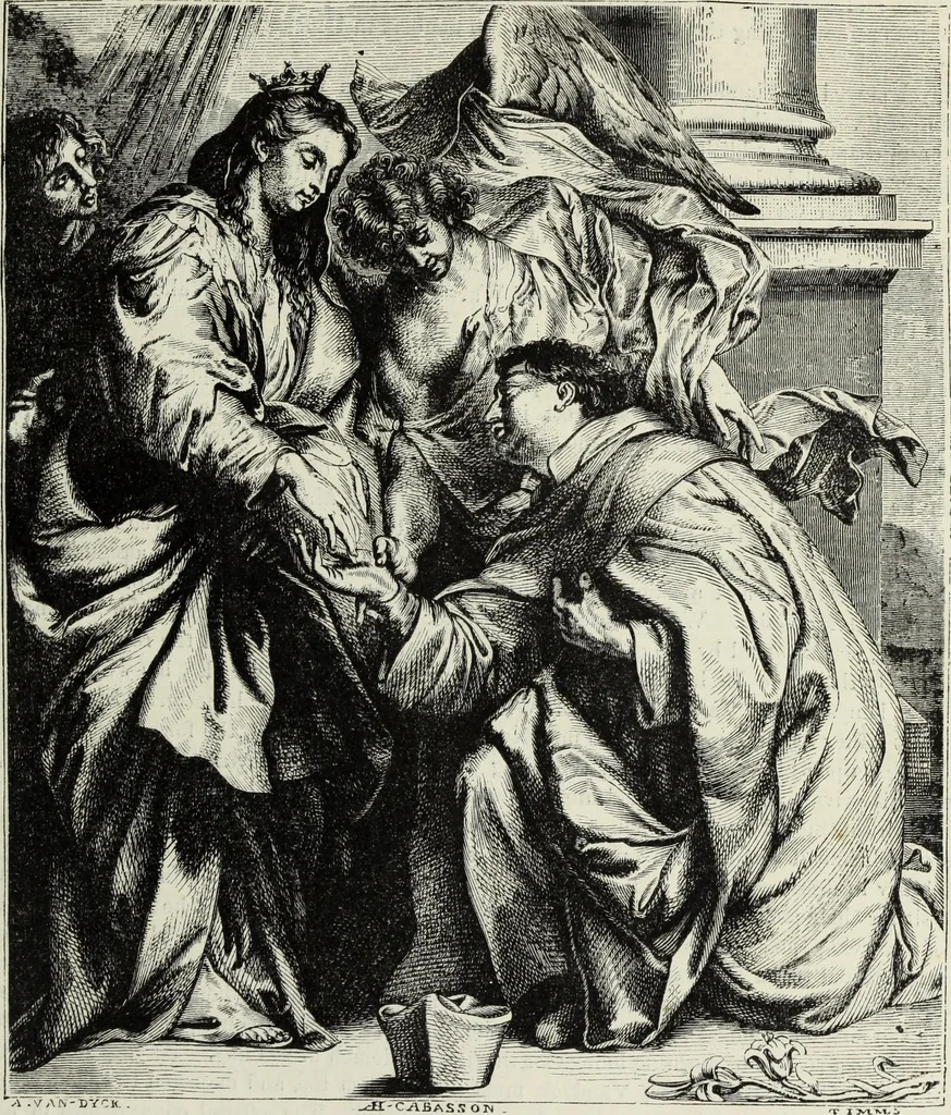 An illustration from John Cassell's Art treasures exhibition: containing engravings of the principal masterpieces of the English, Dutch, Flemish, French, and German schools, 1858, leaf 166