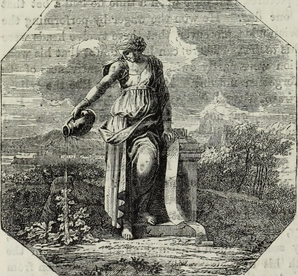 An illustration from John Cassell's Art treasures exhibition: containing engravings of the principal masterpieces of the English, Dutch, Flemish, French, and German schools, 1858, leaf 445