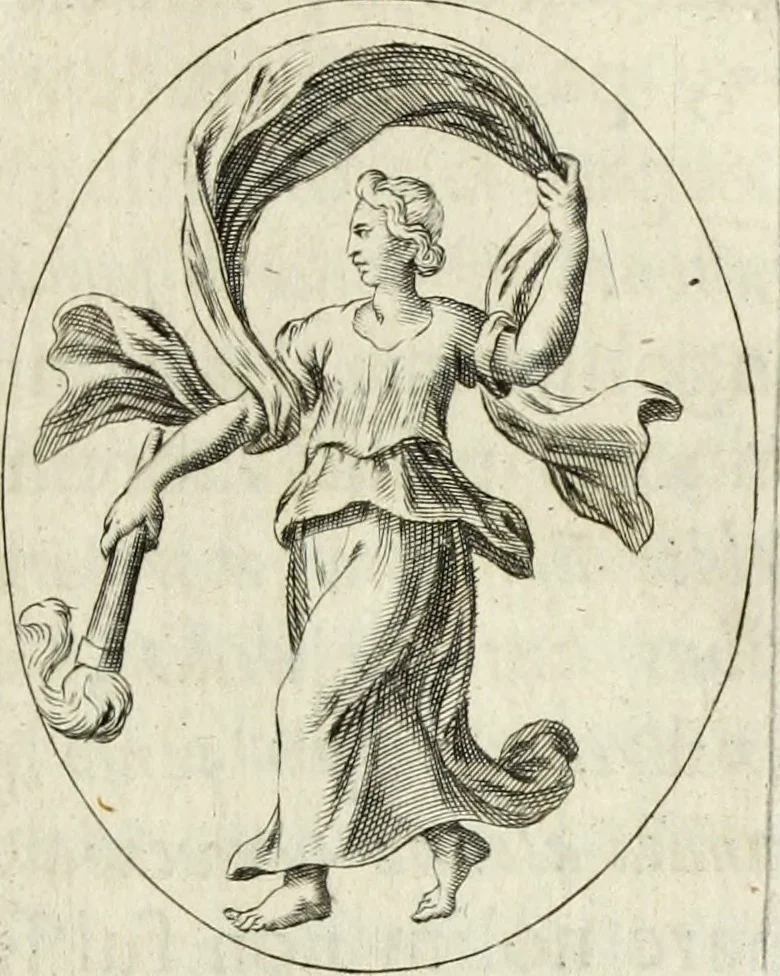 An illustration from Jo. Jac. Chiffletii De linteis sepulchralibus Christi Servatoris crisis historica, 1688, leaf 52