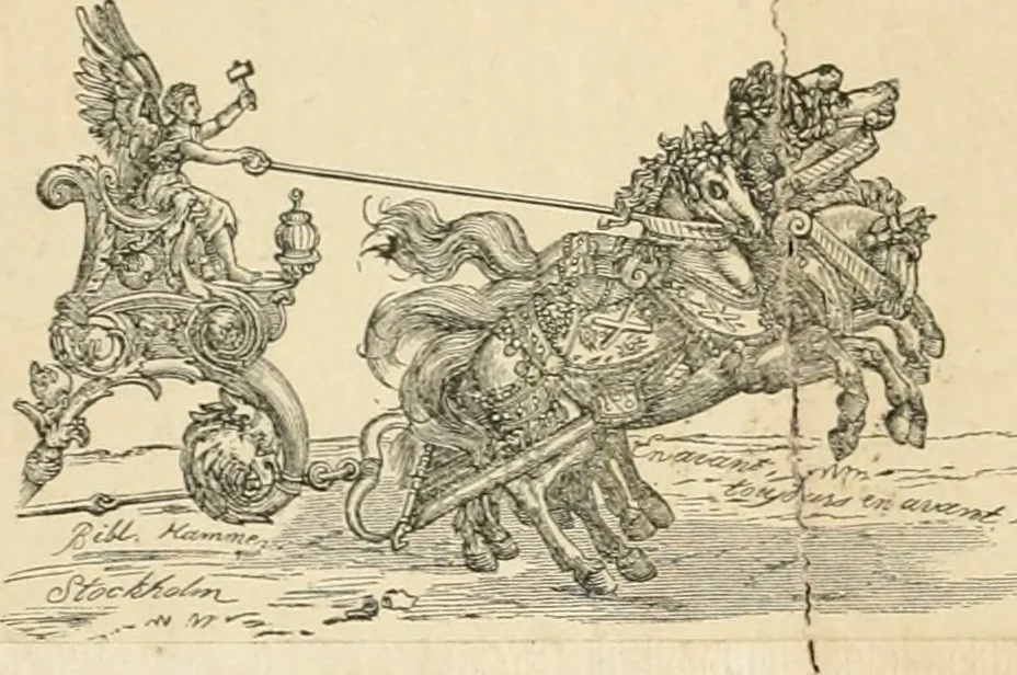 An illustration from Jo. Jacobi Mangeti, medicinae doctoris et sereniss. ac potentiss. regis Prussiae archiatri, Bibliotheca chemica curiosa, seu, Rerum ad alchemiam pertinetium thesaurus instructissimus : quo non tantùm artis auriferae, ac scriptorum in ea nobiliorum historia traditur : lapidis veritas argumentis & experimentis innumeris, immò & juris consultorum judiciis evincitur : termini obscuriores explicantur : cautiones contra impostores & difficultates in tinctura universali conficienda occurrentes, declarantur : verùm etiam tractatus omnes virorum celebriorum, qui in magno sudarunt elixyre, quíque ab ipso Hermete, ut dicitur, Trismegisto, ad nostra usque tempora de chrysopoea scripserunt, cum praecipuis suis commentariis, concinno ordine dispositi exhibentur. Ad quorum omnium illustrationem additae sunt quamplurimae figurae aeneae, 1702, leaf 1