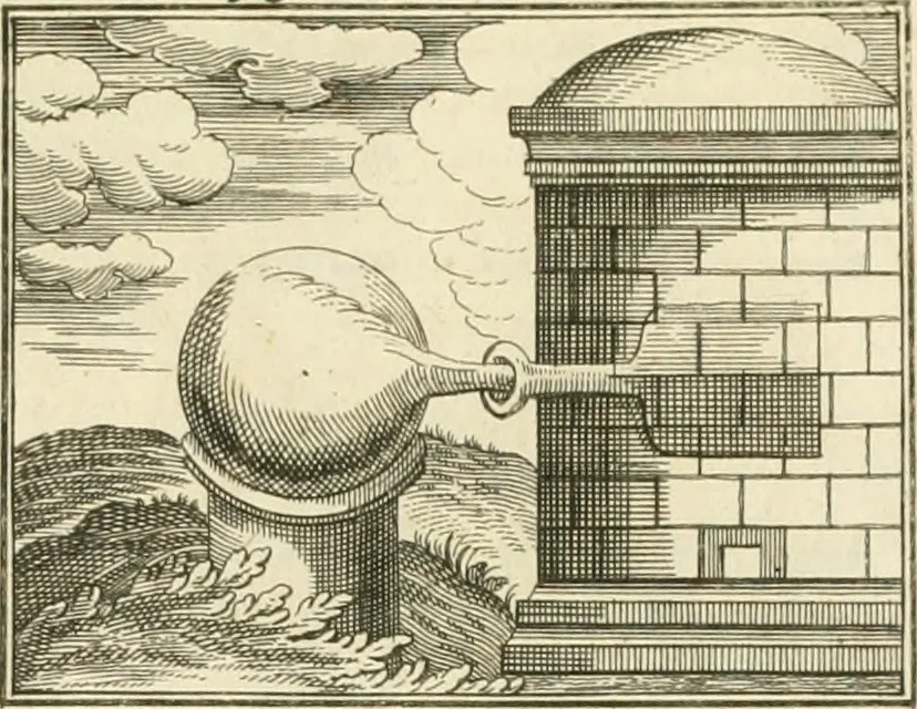 An illustration from Jo. Jacobi Mangeti, medicinae doctoris et sereniss. ac potentiss. regis Prussiae archiatri, Bibliotheca chemica curiosa, seu, Rerum ad alchemiam pertinetium thesaurus instructissimus : quo non tantùm artis auriferae, ac scriptorum in ea nobiliorum historia traditur : lapidis veritas argumentis & experimentis innumeris, immò & juris consultorum judiciis evincitur : termini obscuriores explicantur : cautiones contra impostores & difficultates in tinctura universali conficienda occurrentes, declarantur : verùm etiam tractatus omnes virorum celebriorum, qui in magno sudarunt elixyre, quíque ab ipso Hermete, ut dicitur, Trismegisto, ad nostra usque tempora de chrysopoea scripserunt, cum praecipuis suis commentariis, concinno ordine dispositi exhibentur. Ad quorum omnium illustrationem additae sunt quamplurimae figurae aeneae, 1702, leaf 1522