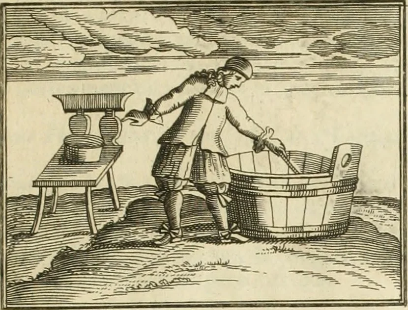 An illustration from Jo. Jacobi Mangeti, medicinae doctoris et sereniss. ac potentiss. regis Prussiae archiatri, Bibliotheca chemica curiosa, seu, Rerum ad alchemiam pertinetium thesaurus instructissimus : quo non tantùm artis auriferae, ac scriptorum in ea nobiliorum historia traditur : lapidis veritas argumentis & experimentis innumeris, immò & juris consultorum judiciis evincitur : termini obscuriores explicantur : cautiones contra impostores & difficultates in tinctura universali conficienda occurrentes, declarantur : verùm etiam tractatus omnes virorum celebriorum, qui in magno sudarunt elixyre, quíque ab ipso Hermete, ut dicitur, Trismegisto, ad nostra usque tempora de chrysopoea scripserunt, cum praecipuis suis commentariis, concinno ordine dispositi exhibentur. Ad quorum omnium illustrationem additae sunt quamplurimae figurae aeneae, 1702, leaf 1528