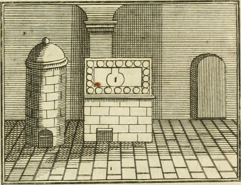 An illustration from Jo. Jacobi Mangeti, medicinae doctoris et sereniss. ac potentiss. regis Prussiae archiatri, Bibliotheca chemica curiosa, seu, Rerum ad alchemiam pertinetium thesaurus instructissimus : quo non tantùm artis auriferae, ac scriptorum in ea nobiliorum historia traditur : lapidis veritas argumentis & experimentis innumeris, immò & juris consultorum judiciis evincitur : termini obscuriores explicantur : cautiones contra impostores & difficultates in tinctura universali conficienda occurrentes, declarantur : verùm etiam tractatus omnes virorum celebriorum, qui in magno sudarunt elixyre, quíque ab ipso Hermete, ut dicitur, Trismegisto, ad nostra usque tempora de chrysopoea scripserunt, cum praecipuis suis commentariis, concinno ordine dispositi exhibentur. Ad quorum omnium illustrationem additae sunt quamplurimae figurae aeneae, 1702, leaf 1528