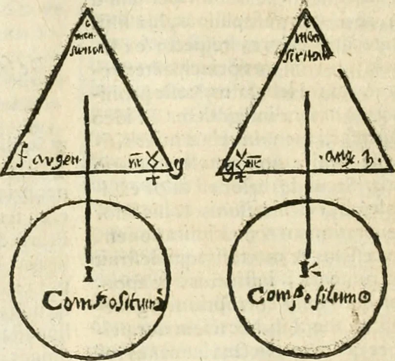 An illustration from Jo. Jacobi Mangeti, medicinae doctoris et sereniss. ac potentiss. regis Prussiae archiatri, Bibliotheca chemica curiosa, seu, Rerum ad alchemiam pertinetium thesaurus instructissimus : quo non tantùm artis auriferae, ac scriptorum in ea nobiliorum historia traditur : lapidis veritas argumentis & experimentis innumeris, immò & juris consultorum judiciis evincitur : termini obscuriores explicantur : cautiones contra impostores & difficultates in tinctura universali conficienda occurrentes, declarantur : verùm etiam tractatus omnes virorum celebriorum, qui in magno sudarunt elixyre, quíque ab ipso Hermete, ut dicitur, Trismegisto, ad nostra usque tempora de chrysopoea scripserunt, cum praecipuis suis commentariis, concinno ordine dispositi exhibentur. Ad quorum omnium illustrationem additae sunt quamplurimae figurae aeneae, 1702, leaf 789