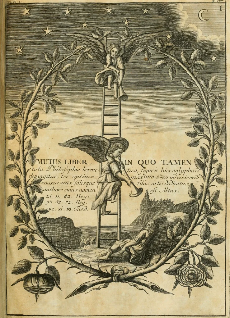 An illustration from Jo. Jacobi Mangeti, medicinae doctoris et sereniss. ac potentiss. regis Prussiae archiatri, Bibliotheca chemica curiosa, seu, Rerum ad alchemiam pertinetium thesaurus instructissimus : quo non tantùm artis auriferae, ac scriptorum in ea nobiliorum historia traditur : lapidis veritas argumentis & experimentis innumeris, immò & juris consultorum judiciis evincitur : termini obscuriores explicantur : cautiones contra impostores & difficultates in tinctura universali conficienda occurrentes, declarantur : verùm etiam tractatus omnes virorum celebriorum, qui in magno sudarunt elixyre, quíque ab ipso Hermete, ut dicitur, Trismegisto, ad nostra usque tempora de chrysopoea scripserunt, cum praecipuis suis commentariis, concinno ordine dispositi exhibentur. Ad quorum omnium illustrationem additae sunt quamplurimae figurae aeneae, 1702, leaf 962