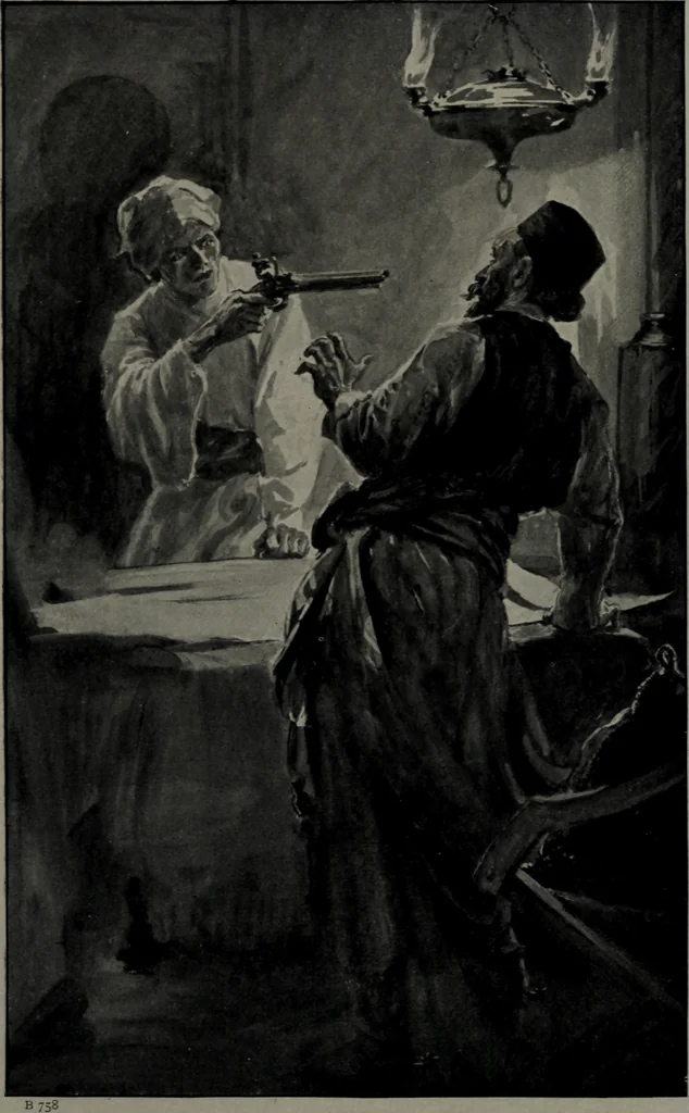 An illustration from Jones of the 64th : a tale of the battles of Assaye and Laswaree, 1908, leaf 314
