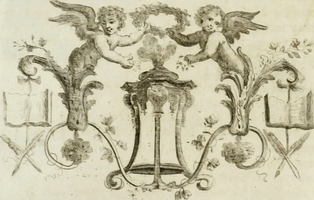An illustration from Josephi Alexandri Furietti utriusque signaturæ referendarii, sacrarum congr. concilii, & residentiæ episcoporum a secretis De musivis, ad Ss. patrem Benedictum XIV. Pontificem Maximum, 1752, leaf 39